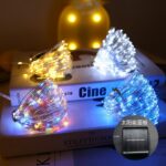 Solar Copper Wire Fairy String Lights Outdoor Patio Decorative Lights