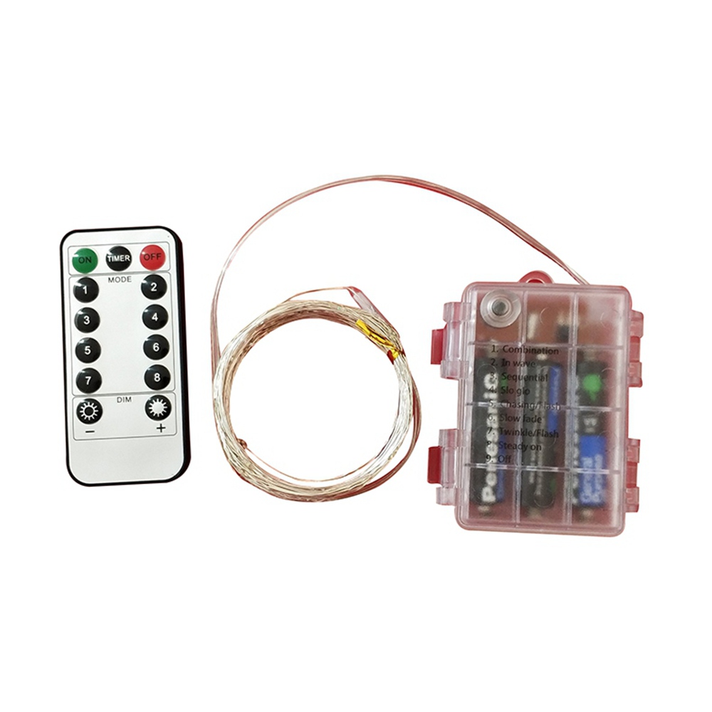 Remote Control Copper Wire String Lights Remote-Controlled Battery Light